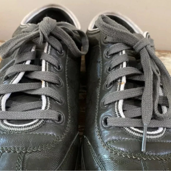 Gucci Men’s IMPRIME Military/Olive Green Metallic Sneakers [233321] sz 7.5 US C7